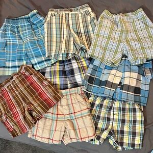 8-Count Of Plaid 12-Month Baby Boy Shorts.